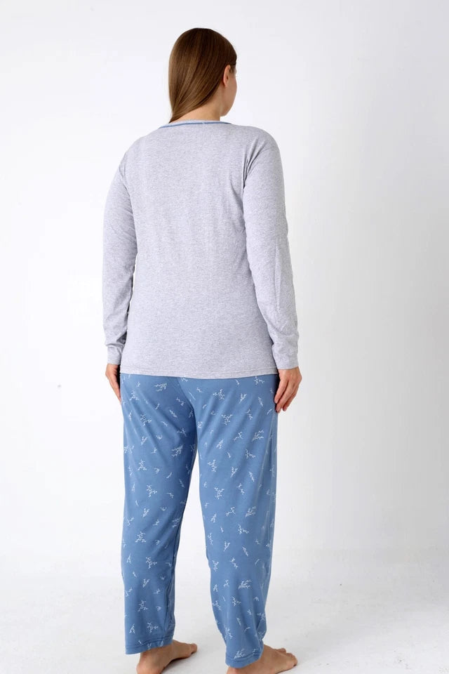 Pyjamaset Plus-Size Allium aus Baumwolle