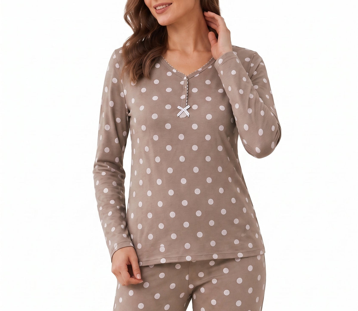 Pyjamaset Rosewood aus Baumwolle