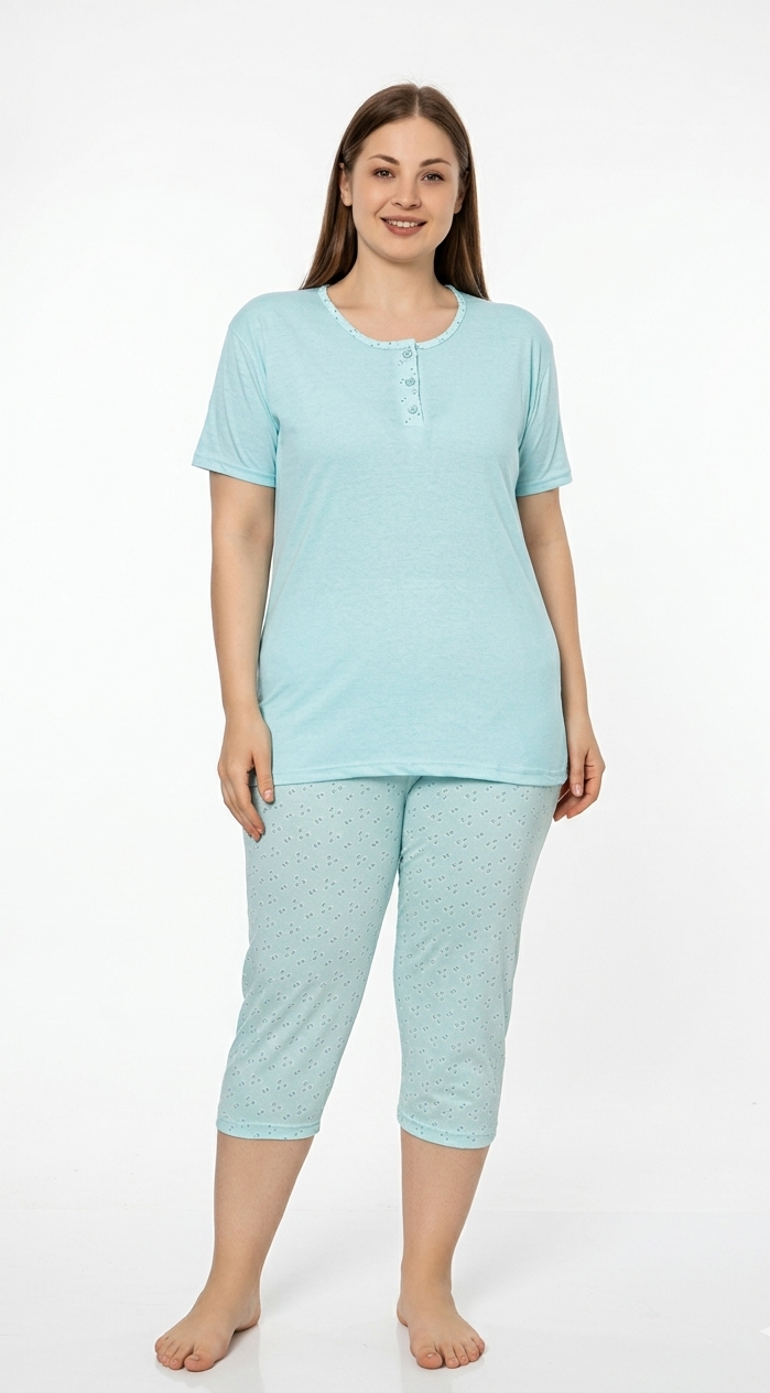 Pyjamaset Plus-Size Mona aus Baumwolle