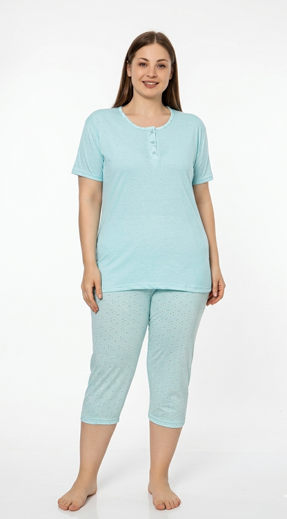 Pyjamaset Plus-Size Mona aus Baumwolle