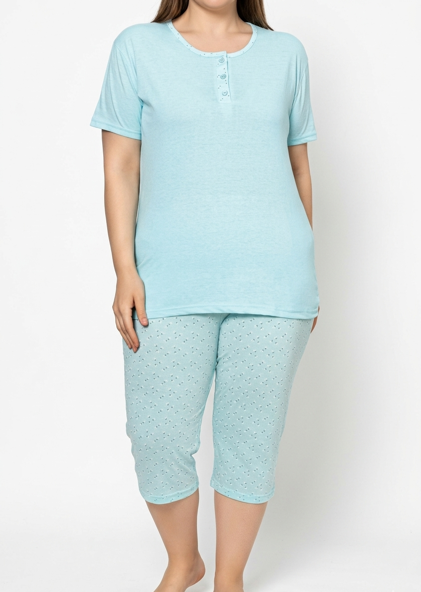 Pyjamaset Plus-Size Mona aus Baumwolle