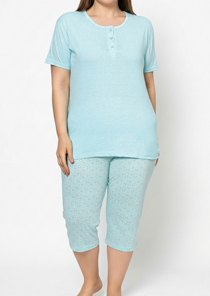 Pyjamaset Plus-Size Mona aus Baumwolle