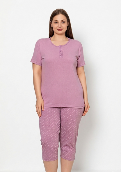 Pyjamaset Plus-Size Mona aus Baumwolle