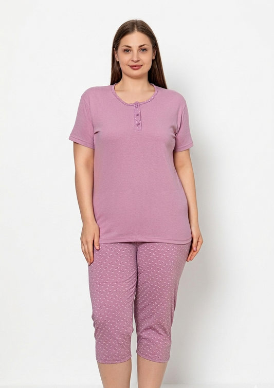 Pyjamaset Plus-Size Mona aus Baumwolle
