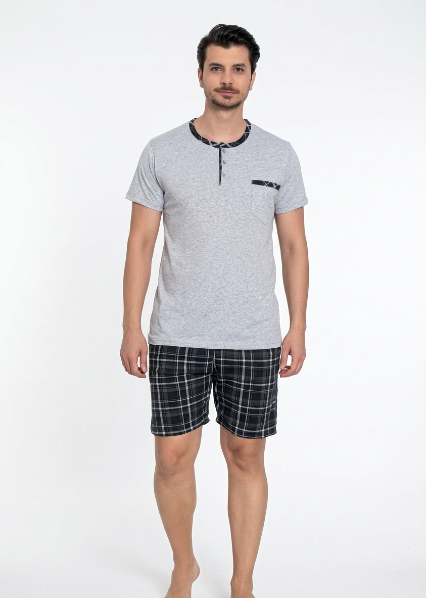 Pyjamaset Grey aus Baumwolle
