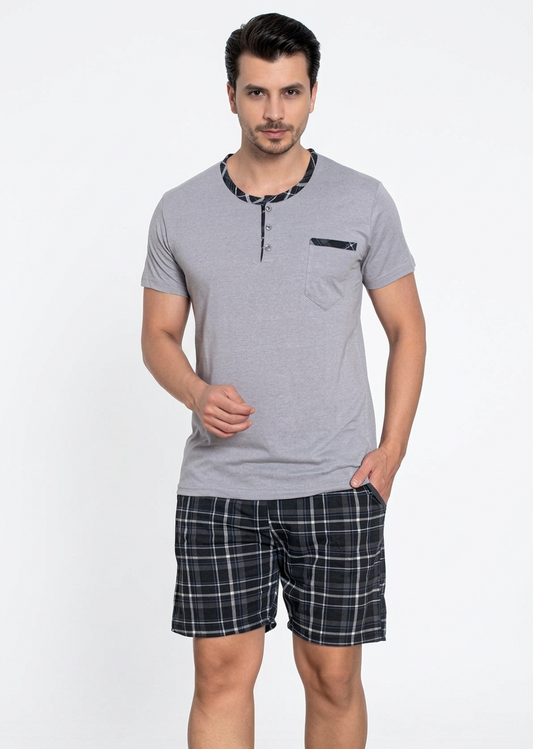 Pyjamaset Grey aus Baumwolle