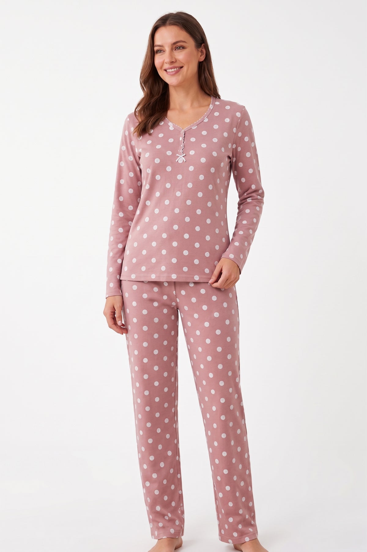 Pyjamaset Rosewood aus Baumwolle