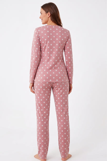 Pyjamaset Rosewood aus Baumwolle