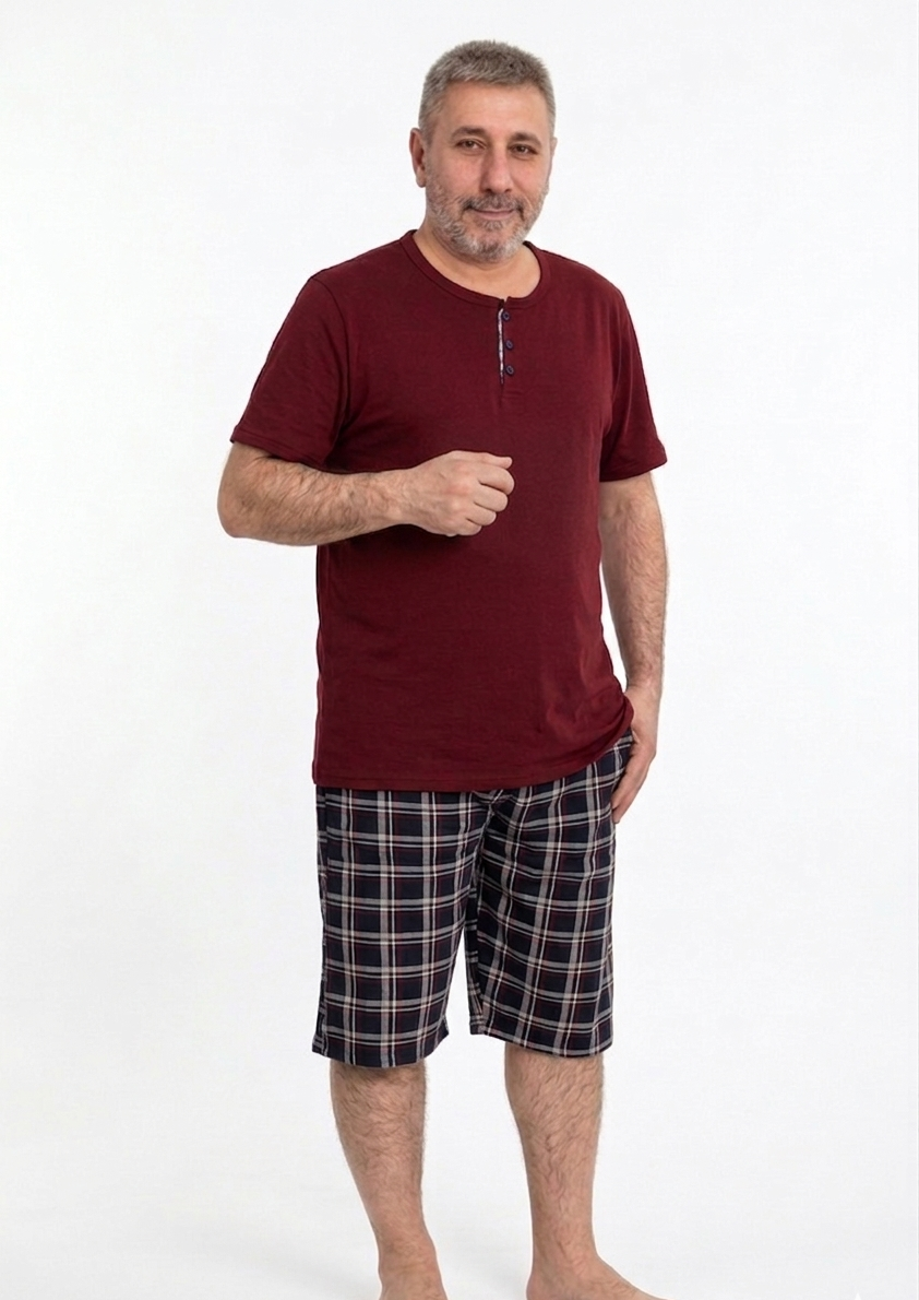Pyjamaset Plus-Size Lava aus Baumwolle