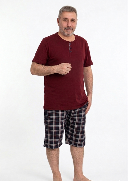 Pyjamaset Plus-Size Lava aus Baumwolle
