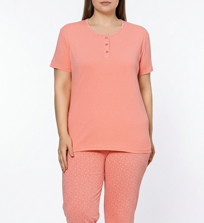 Pyjamaset Plus-Size Mona aus Baumwolle