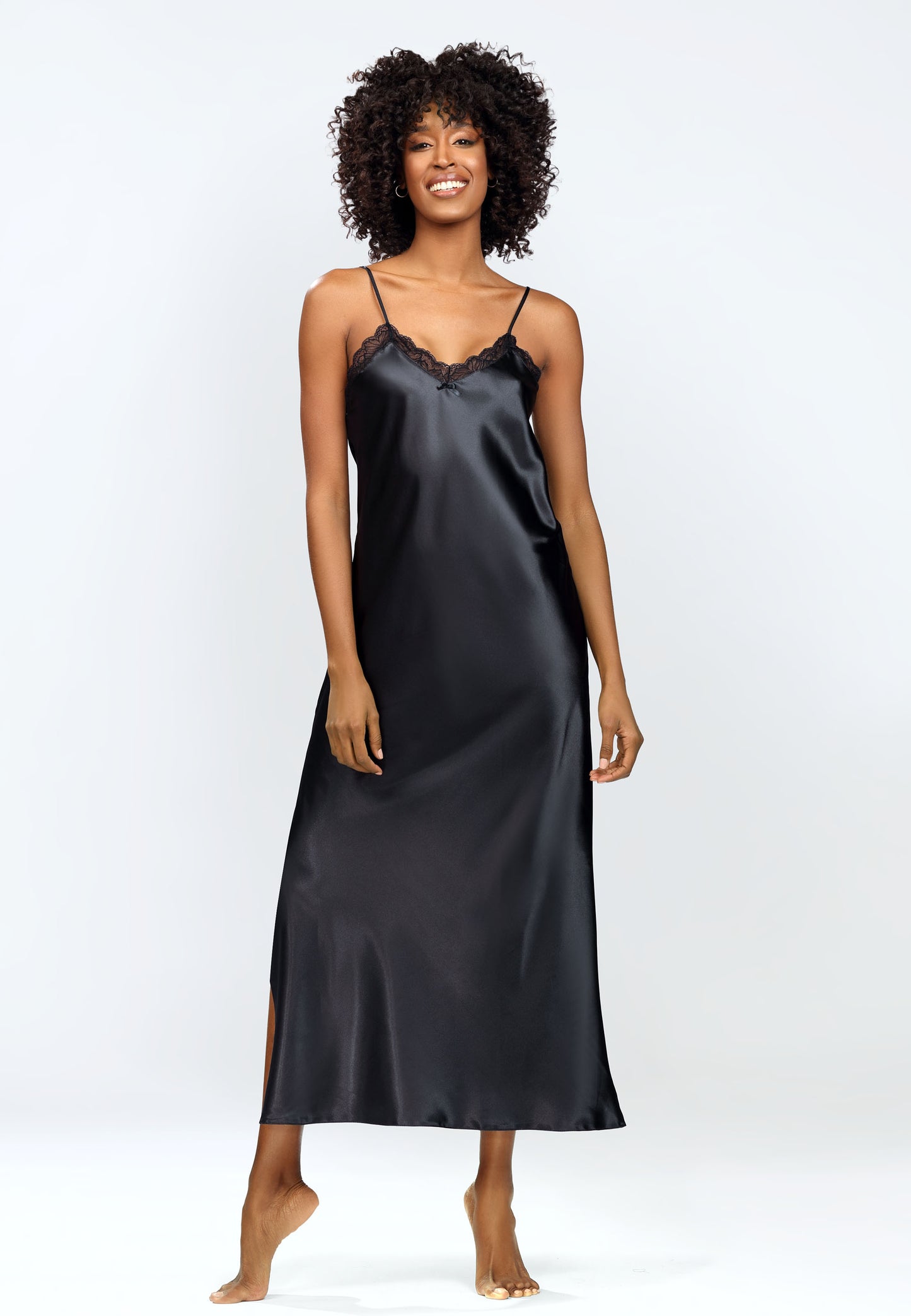 Satin Maxi-Nachthemd Twilight