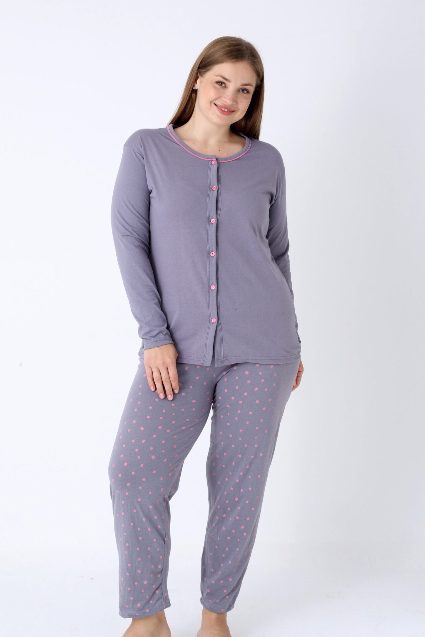 Pyjamaset Plus-Size Lobelia aus Baumwolle