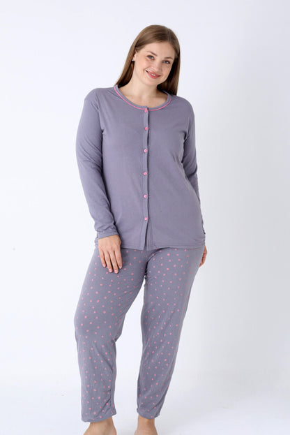 Pyjamaset Plus-Size Lobelia aus Baumwolle