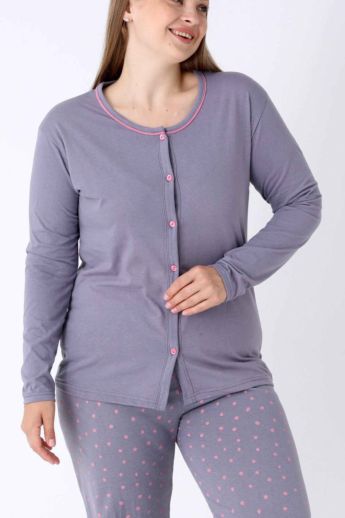 Pyjamaset Plus-Size Lobelia aus Baumwolle