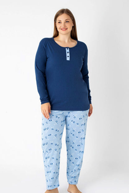 Pyjamaset Plus-Size Bluebell aus Baumwolle