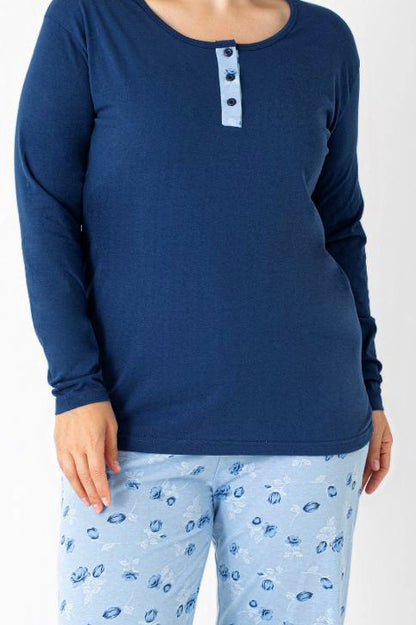 Pyjamaset Plus-Size Bluebell aus Baumwolle