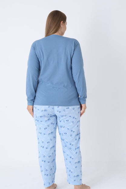Pyjamaset Plus-Size Bluebell aus Baumwolle