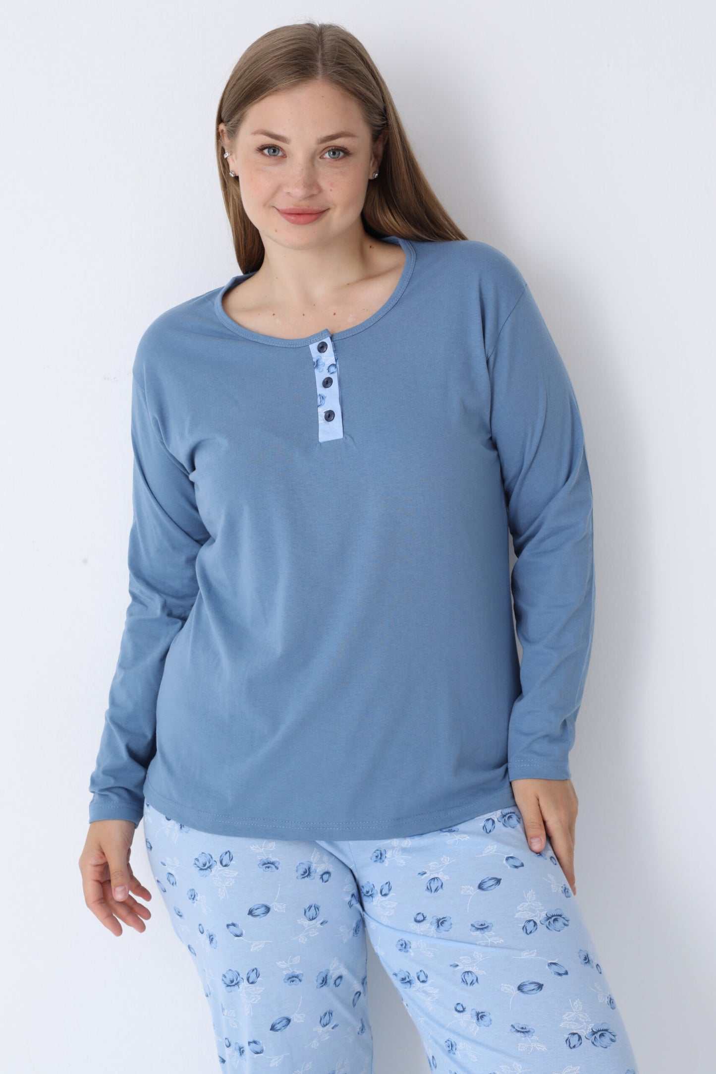 Pyjamaset Plus-Size Bluebell aus Baumwolle