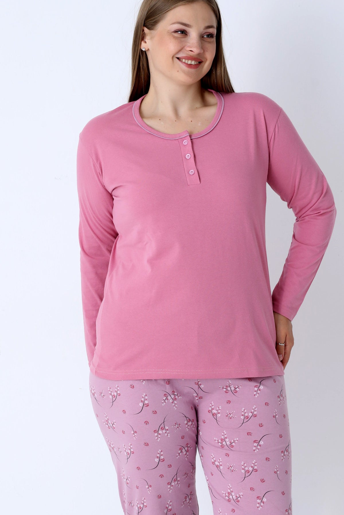 Pyjamaset Plus-Size Clara aus Baumwolle