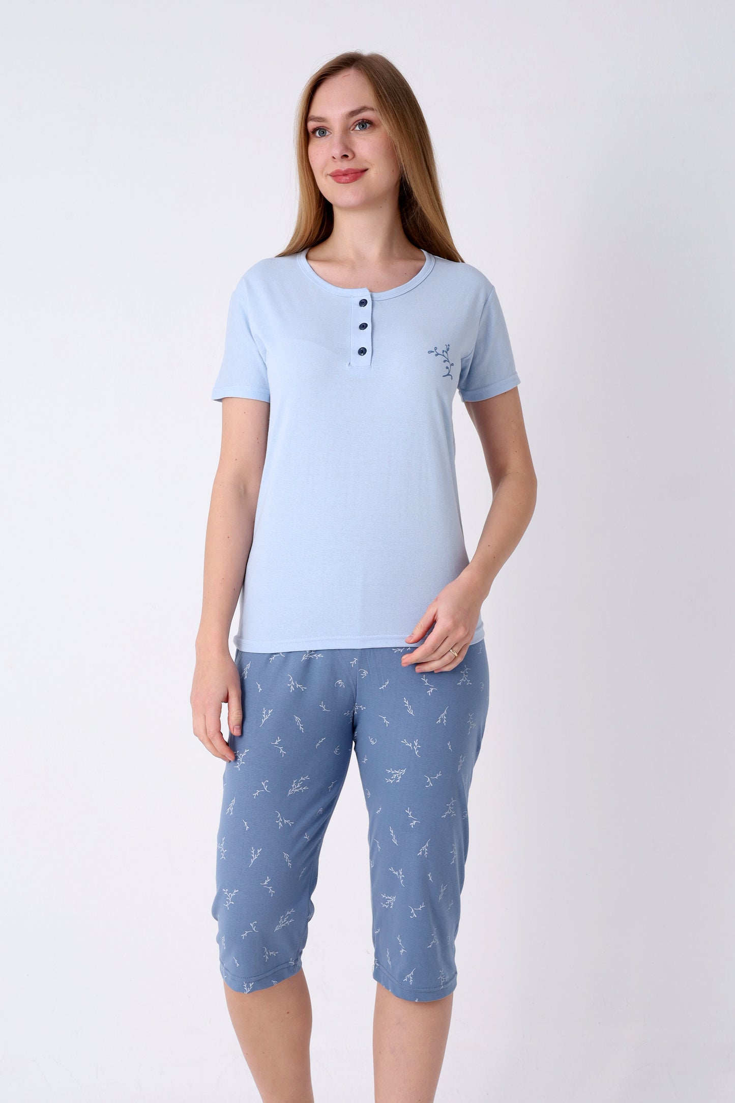 Pyjamaset Mavi aus Baumwolle