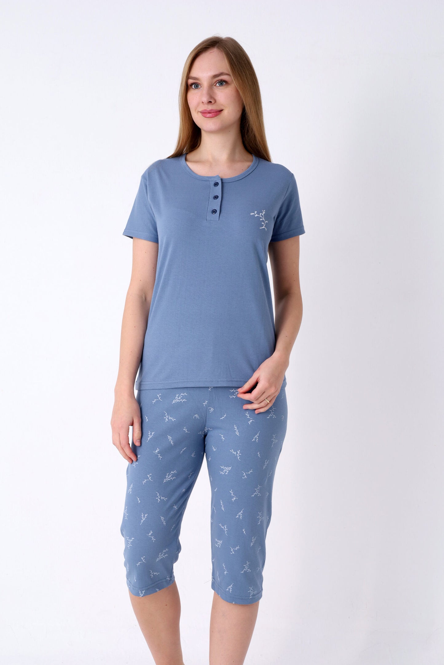 Pyjamaset Mavi aus Baumwolle
