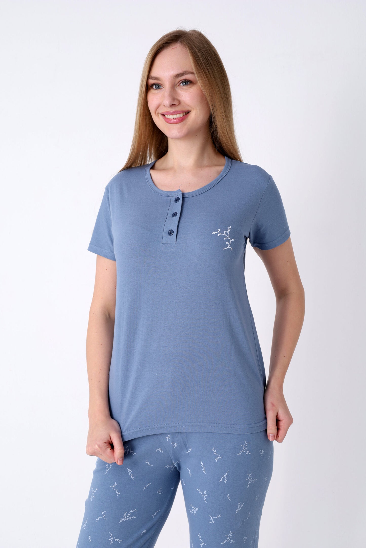 Pyjamaset Mavi aus Baumwolle