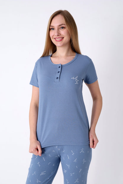 Pyjamaset Mavi aus Baumwolle