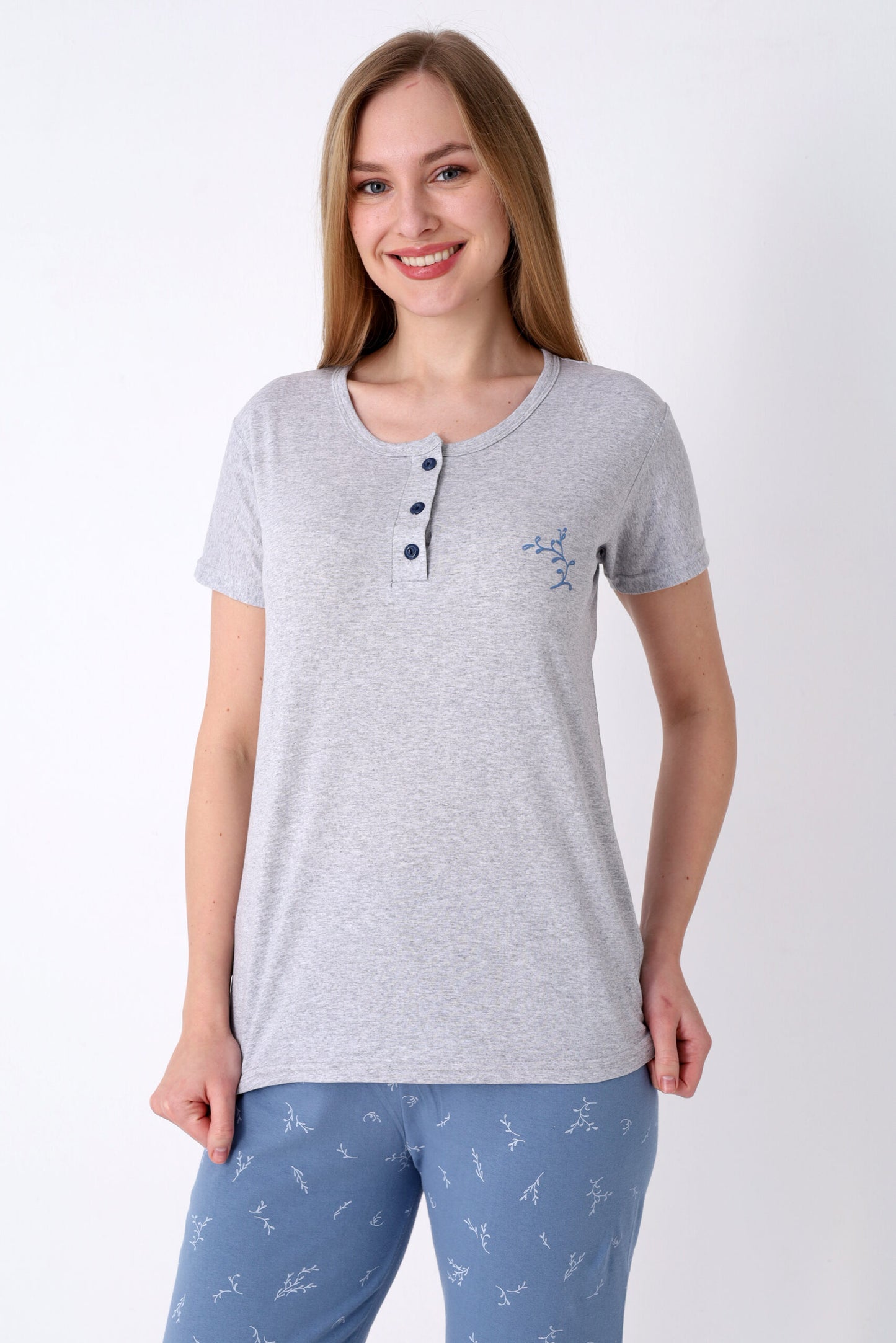 Pyjamaset Mavi aus Baumwolle