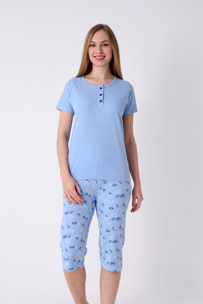 Pyjamaset Blue aus Baumwolle