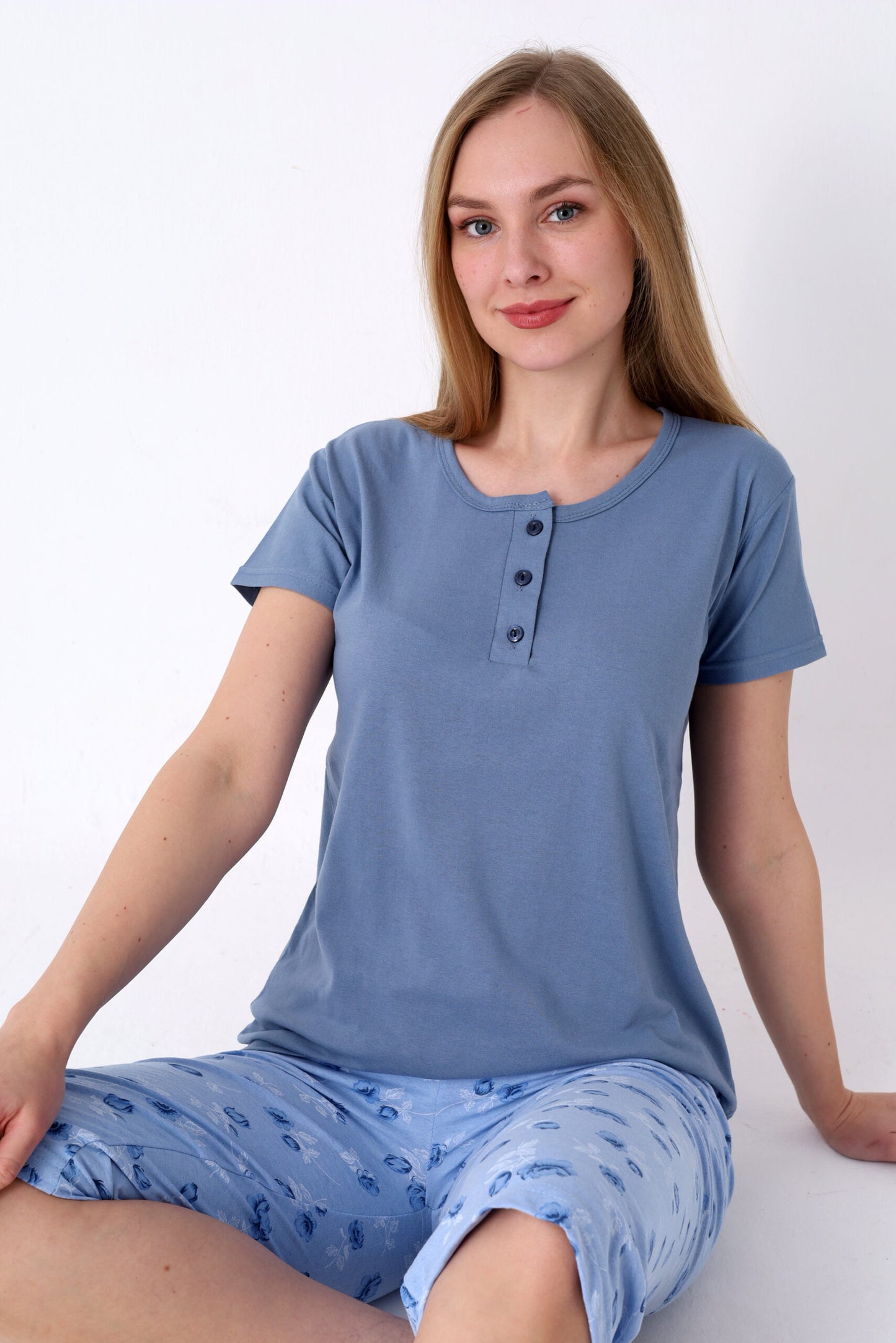 Pyjamaset Blue aus Baumwolle