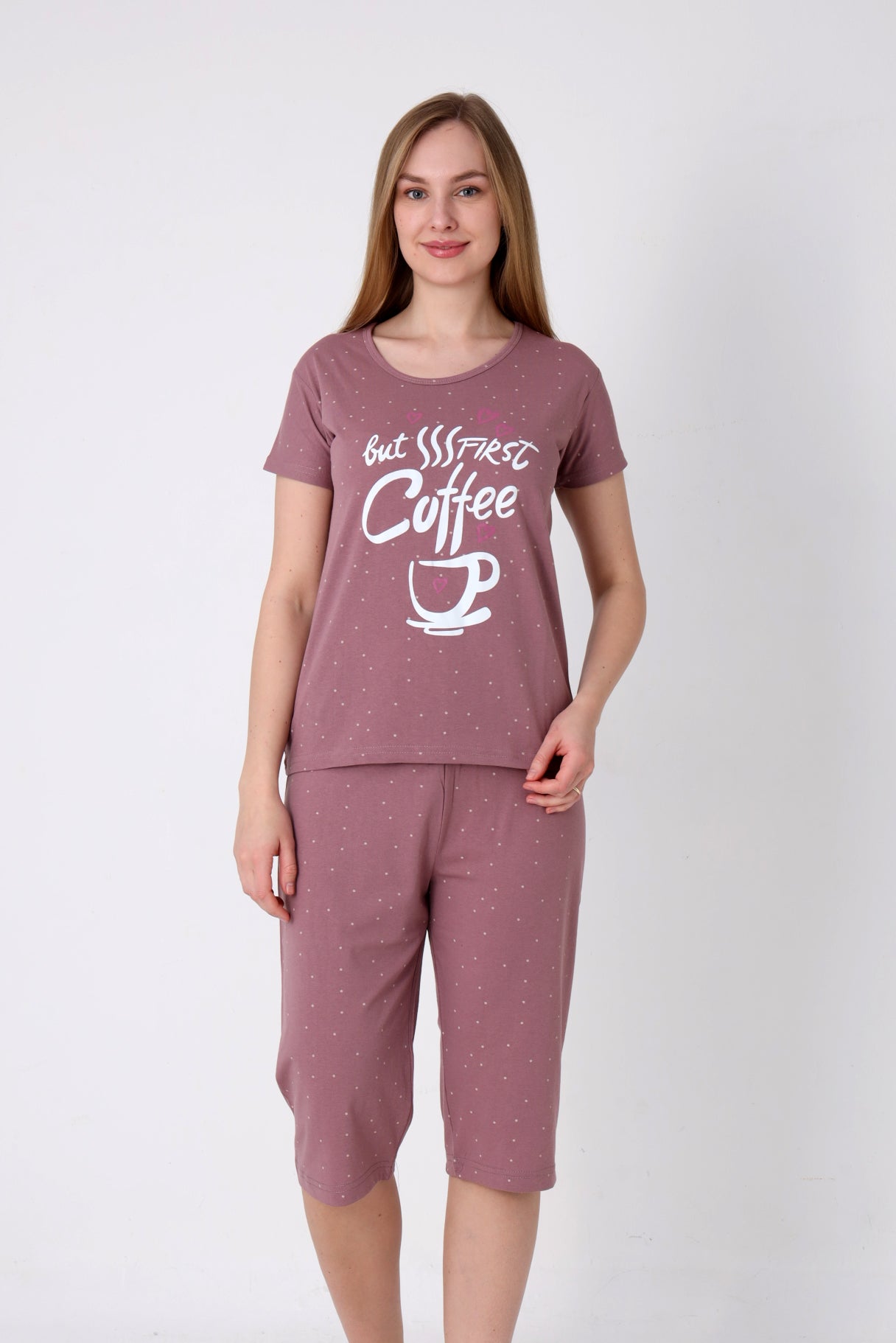 Pyjamaset Coffee aus Baumwolle