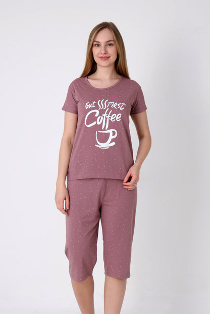 Pyjamaset Coffee aus Baumwolle