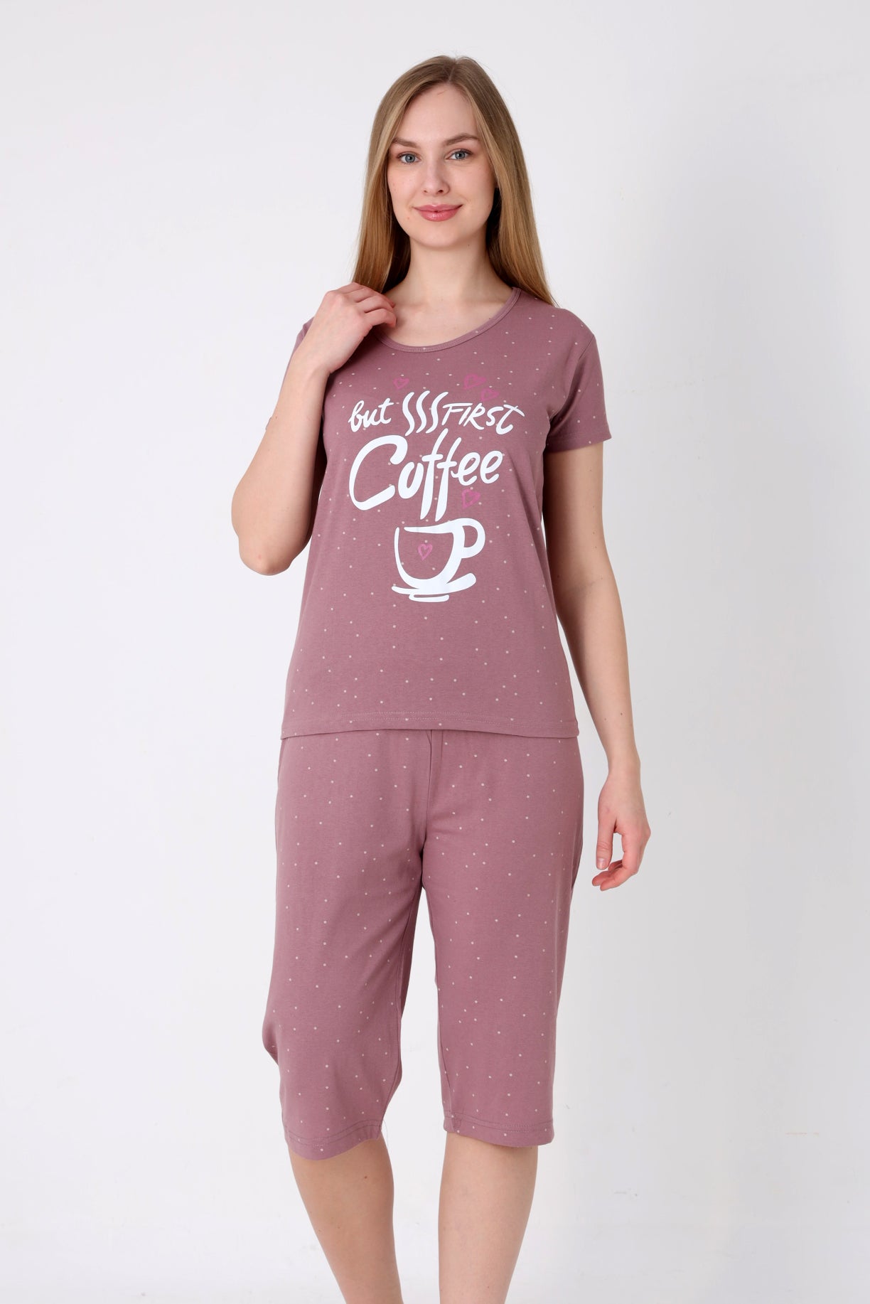Pyjamaset Coffee aus Baumwolle