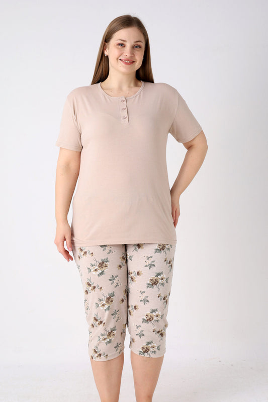 Pyjamaset Plus-Size Amber aus Baumwolle