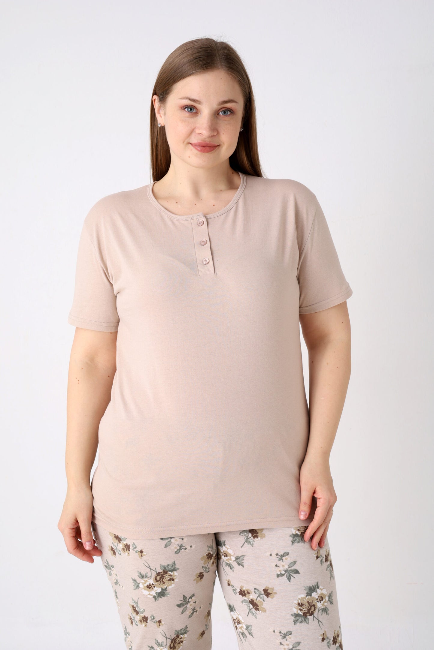 Pyjamaset Plus-Size Amber aus Baumwolle