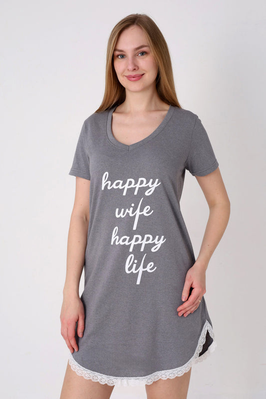 Nachthemd Happy aus Baumwolle