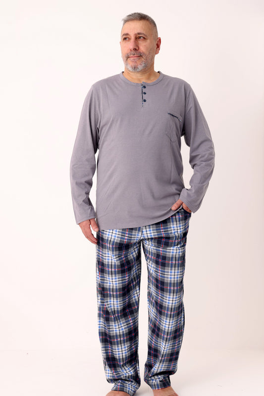 Pyjamaset Plus-Size Solid aus Baumwolle