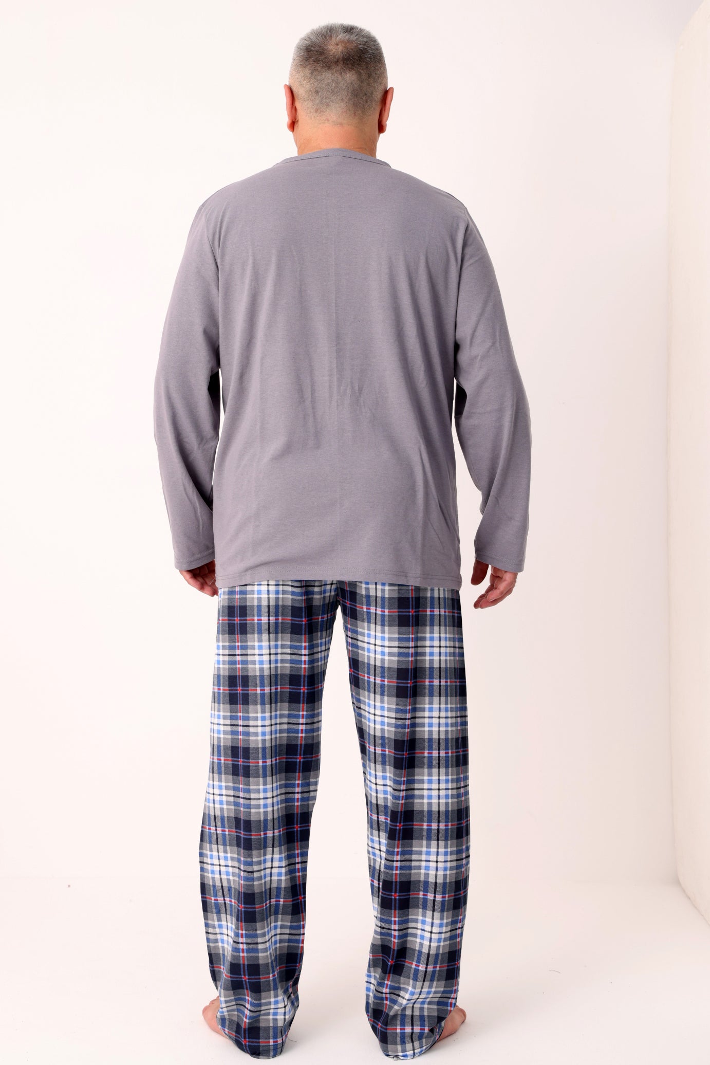 Pyjamaset Plus-Size Solid aus Baumwolle