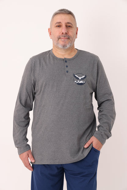 Pyjamaset Plus-Size Eagle aus Baumwolle