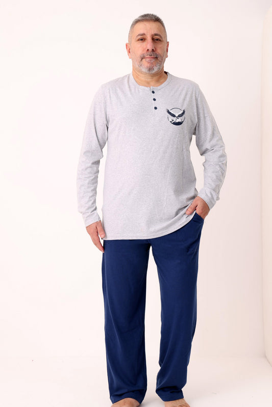 Pyjamaset Plus-Size Eagle aus Baumwolle