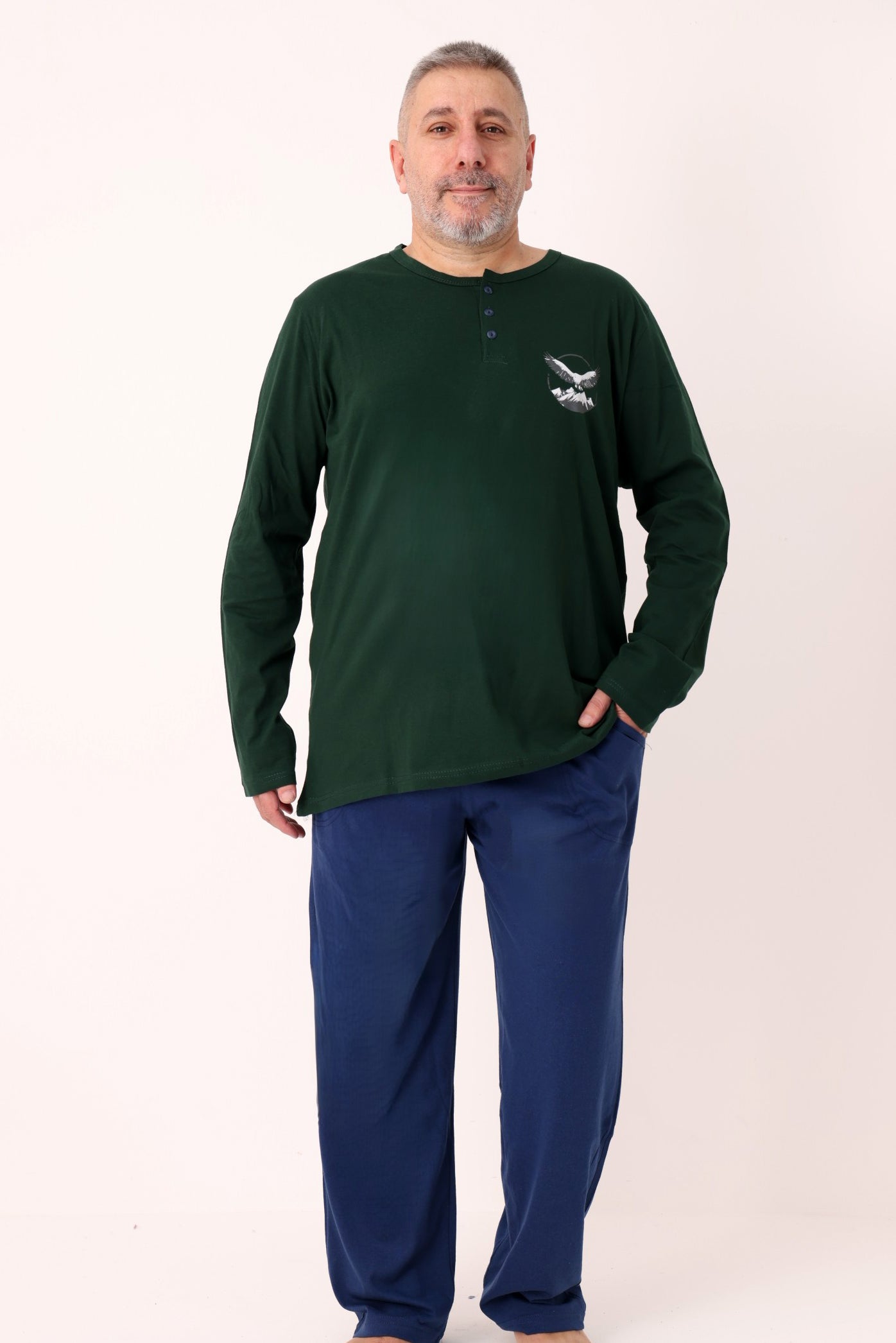 Pyjamaset Plus-Size Eagle aus Baumwolle