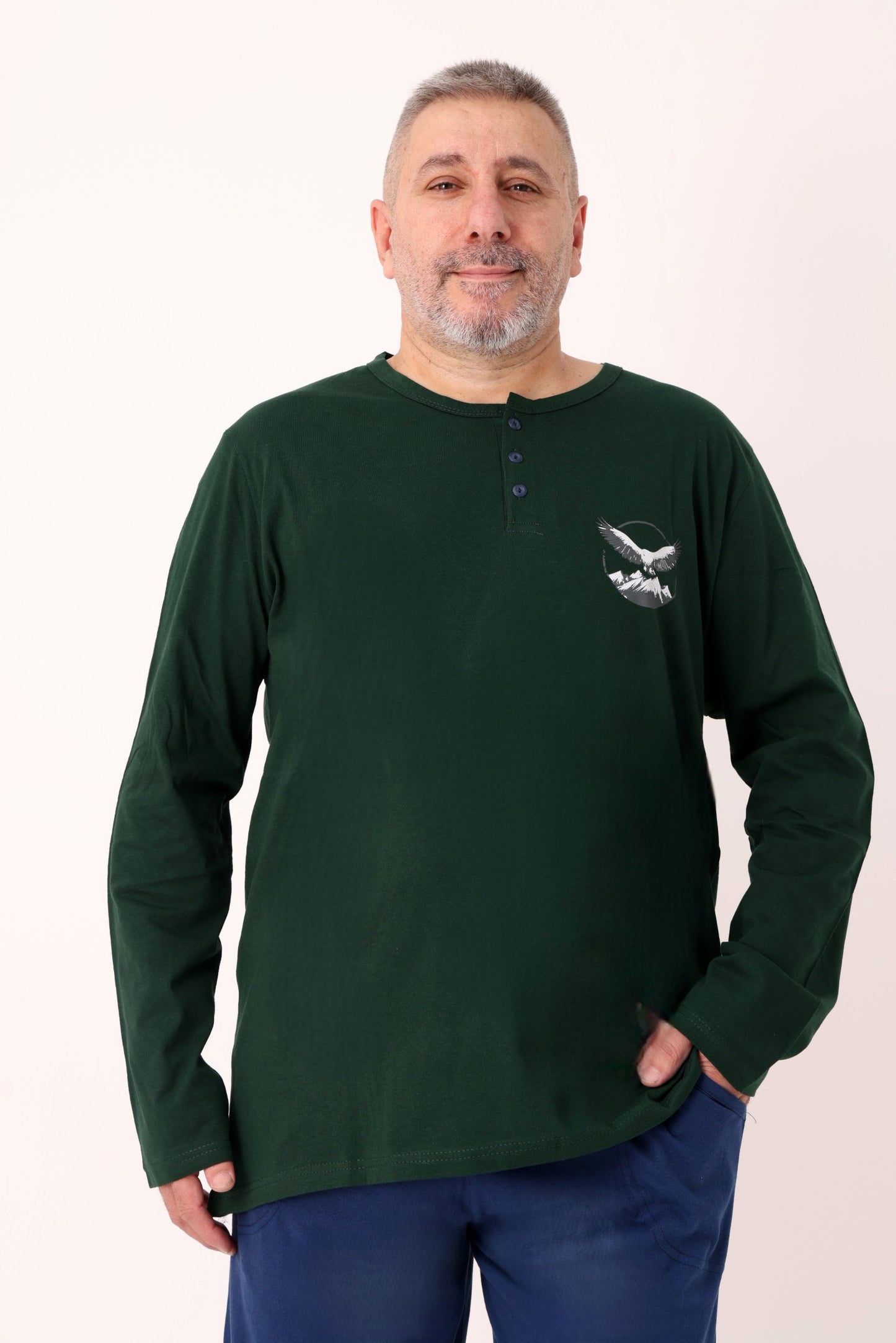 Pyjamaset Plus-Size Eagle aus Baumwolle