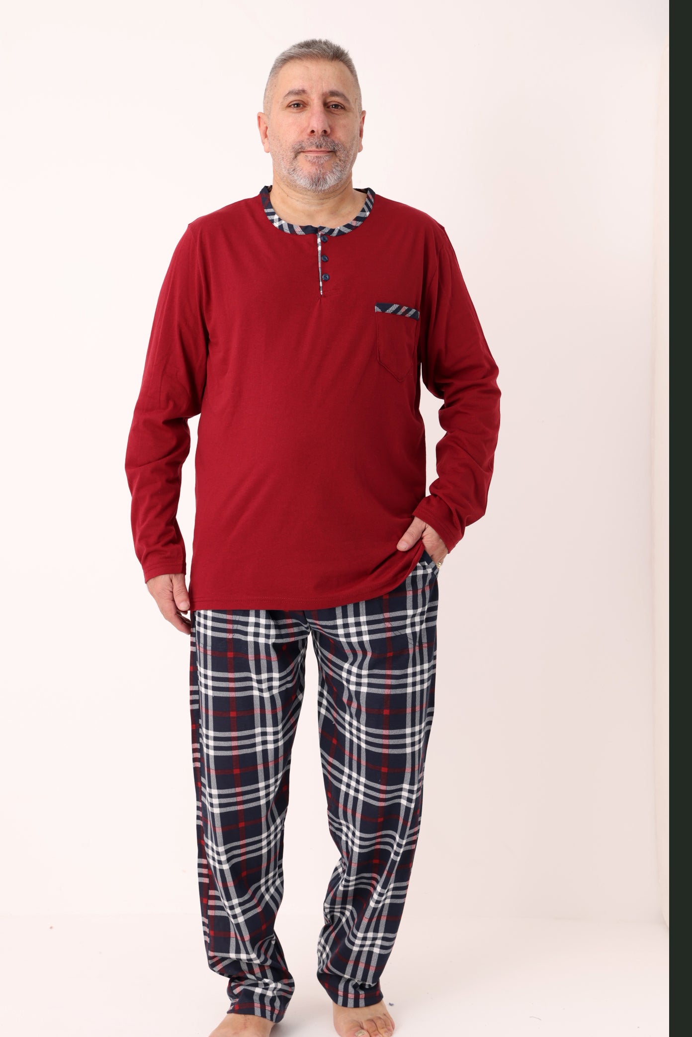 Pyjamaset Plus-Size Canvas aus Baumwolle