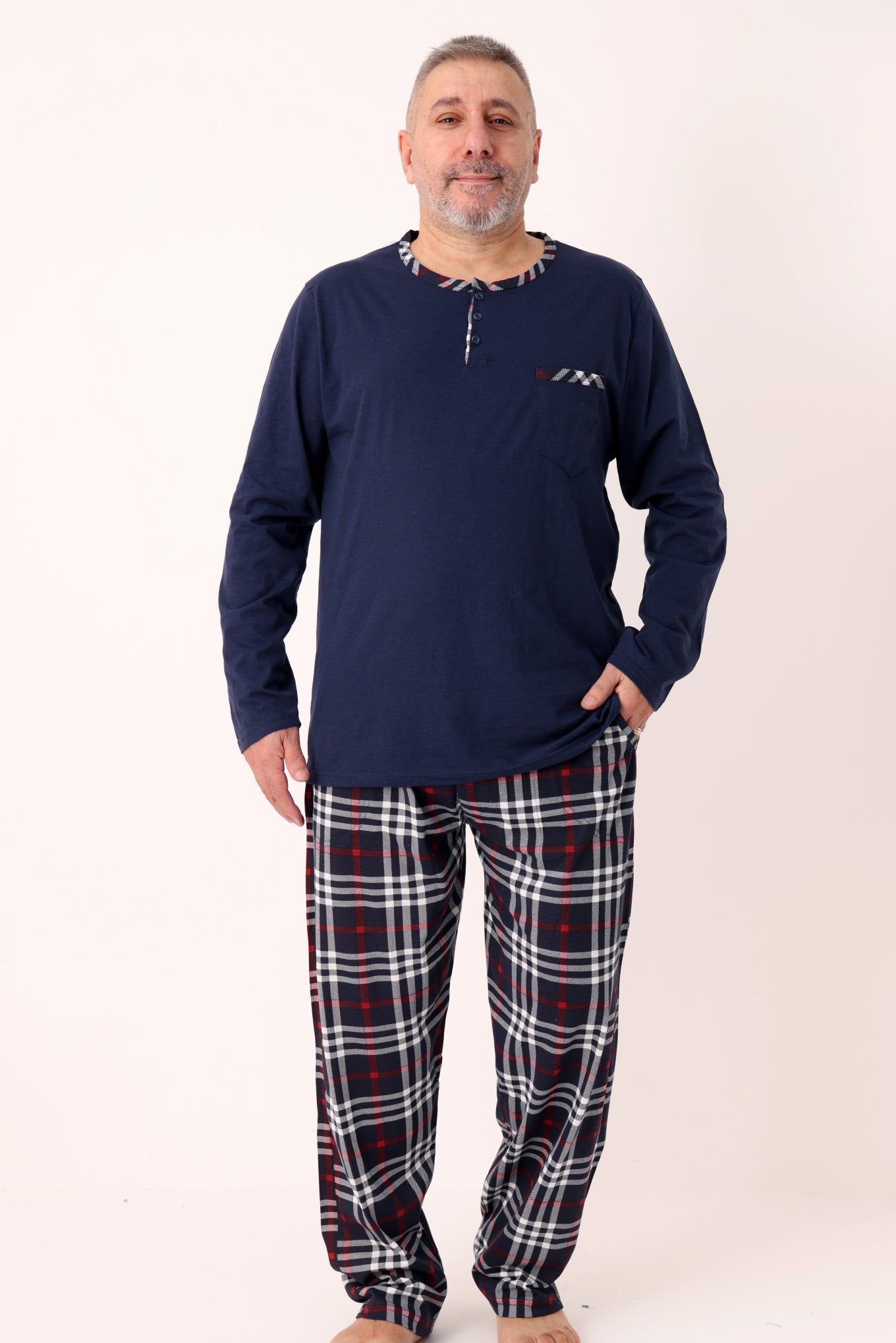 Pyjamaset Plus-Size Canvas aus Baumwolle