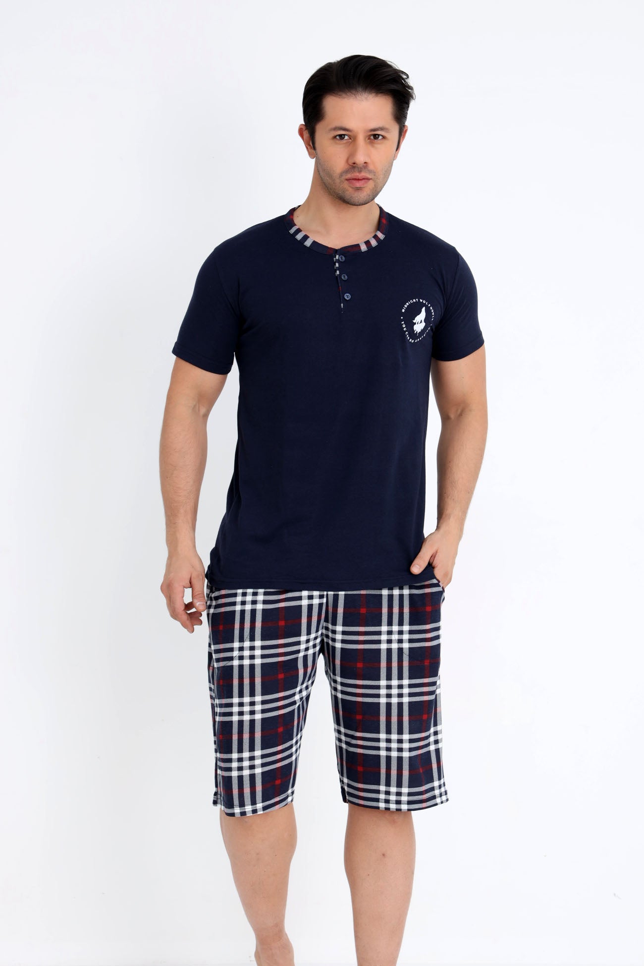 Pyjamaset Wolf aus Baumwolle