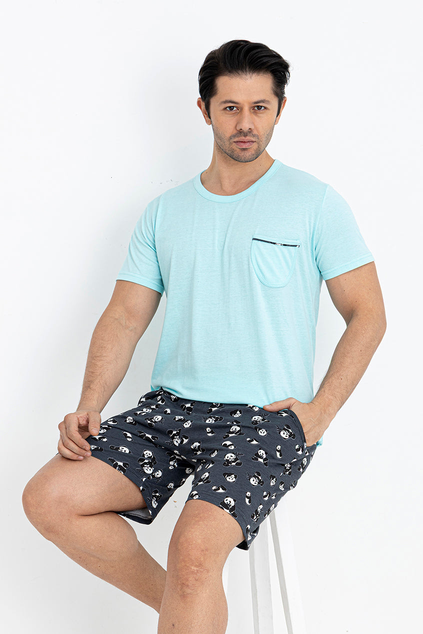 Pyjamaset Panda aus Baumwolle
