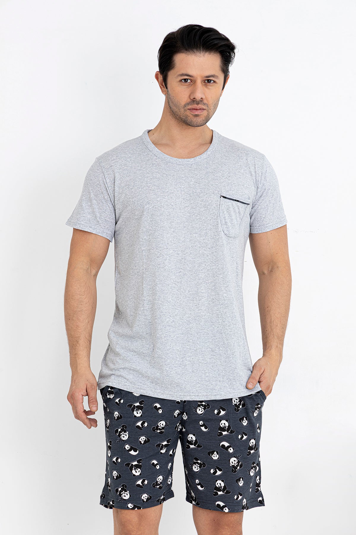 Pyjamaset Panda aus Baumwolle