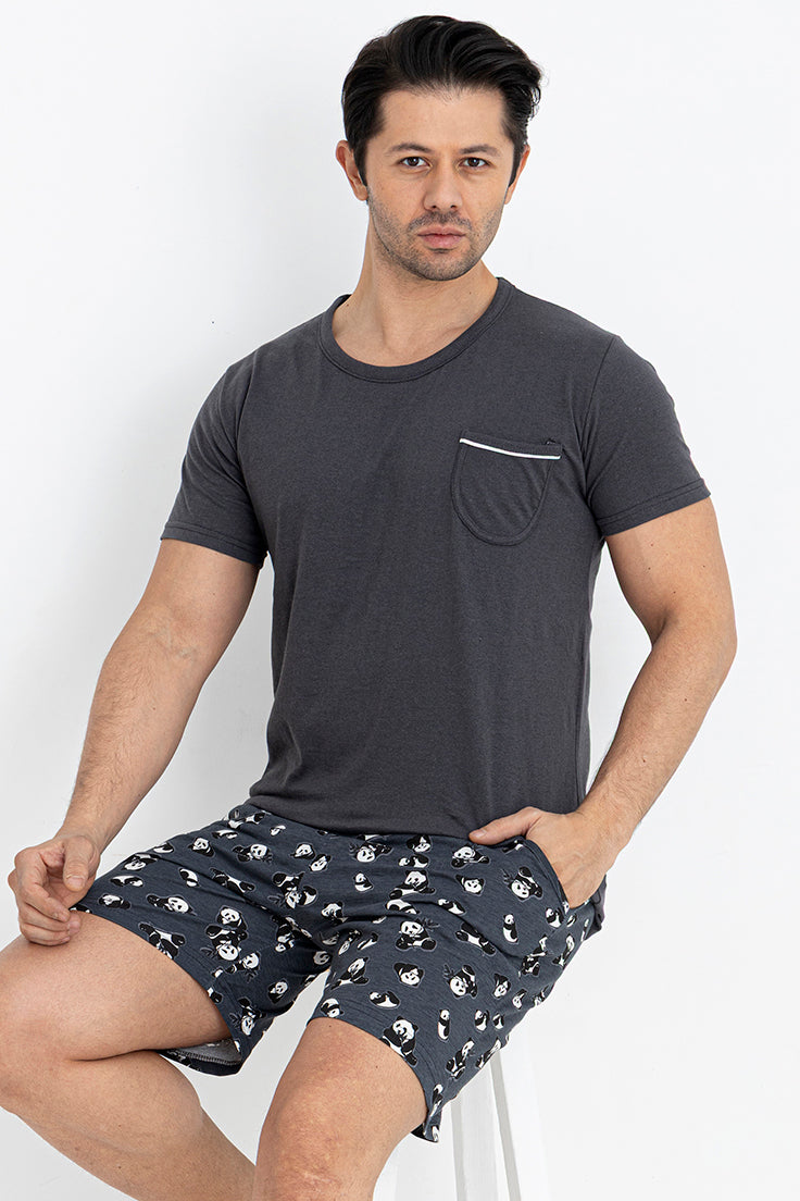 Pyjamaset Panda aus Baumwolle
