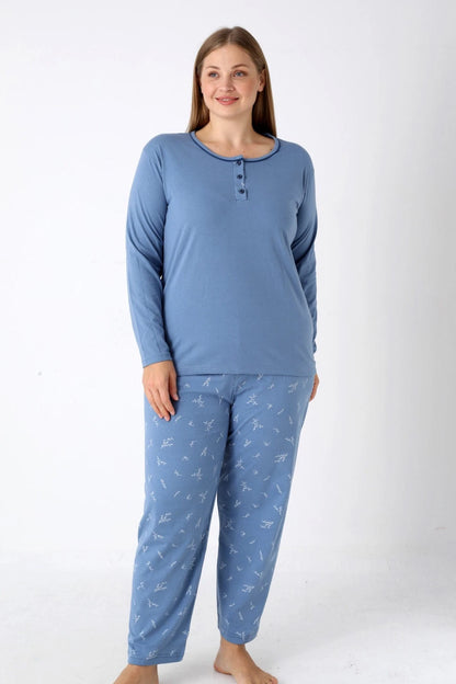 Pyjamaset Plus-Size Allium aus Baumwolle